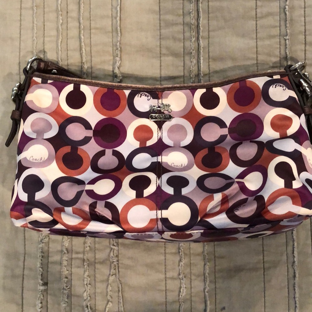 Coach satin shoulder bag